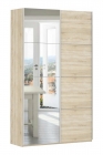 Шкаф-купе двухдверный Е1 Прайм 1600 ДСП/Зеркало Дуб сонома