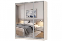 Шкаф-купе 3-х дверный Народная мебель Виктория 1800х584х2300, Белый 18ДЗДЗДЗ-Б 310-1907