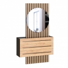 Тумба с зеркалом левая Любимый дом Неаполь ЛД 134.100.000 Черный Дуб Золотой