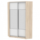 Шкаф-купе Аларти YA-230х1250-1ДСС-Белый-D3D3